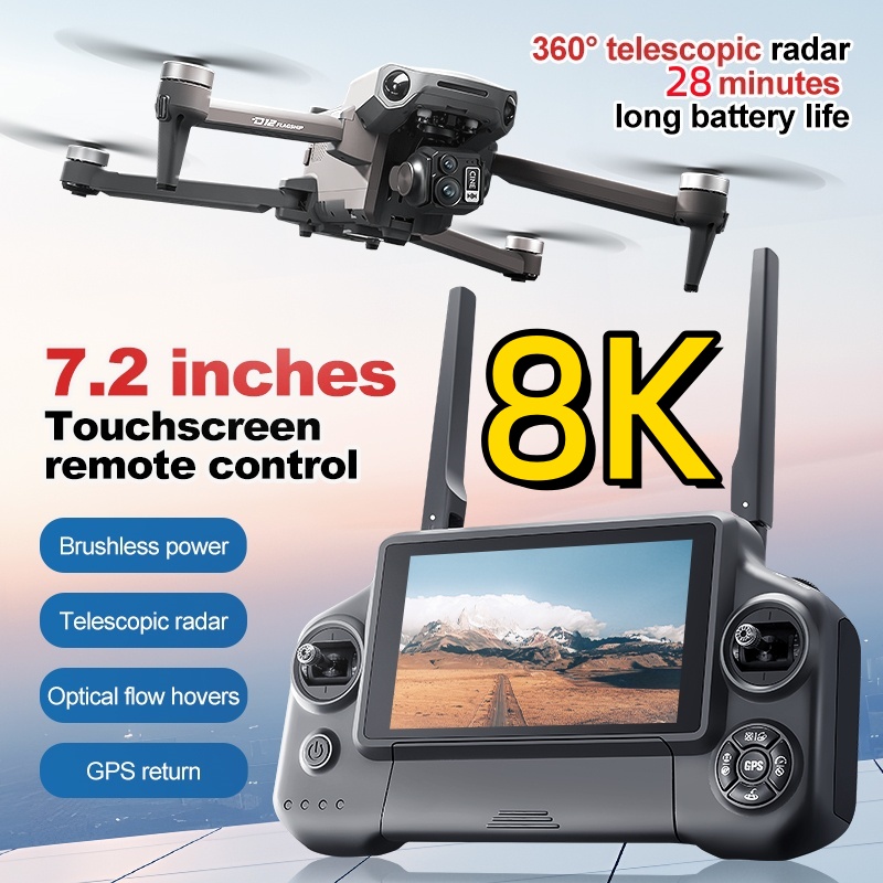 8K 3 Axis Gimbal Brushless 7.2 - огляд і ціна Drone Rc Folding