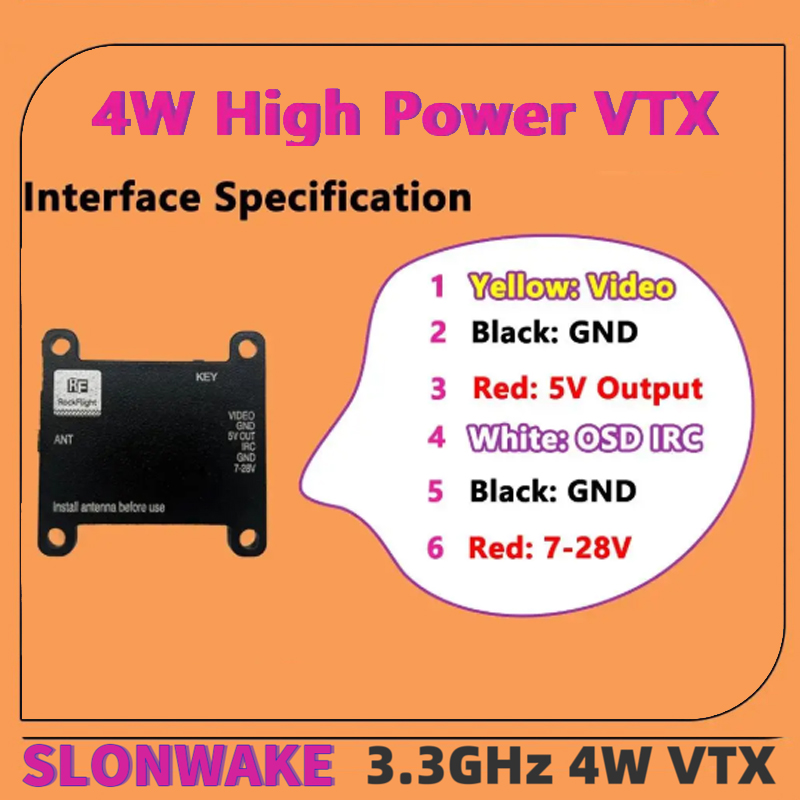 SLONWAKE FPV 3.3G 16CH 4000mW  - огляд і ціна Drone With Rc Controller