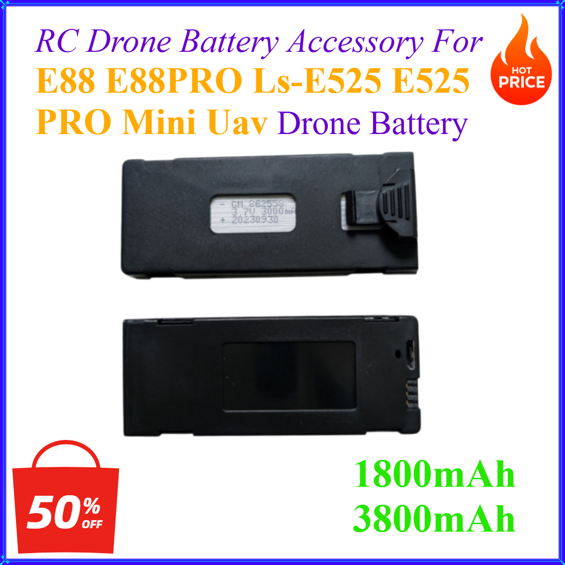 3.7V 1800mAh 3800mAh RC Drone  - огляд і ціна Drone Rc E88 Pro