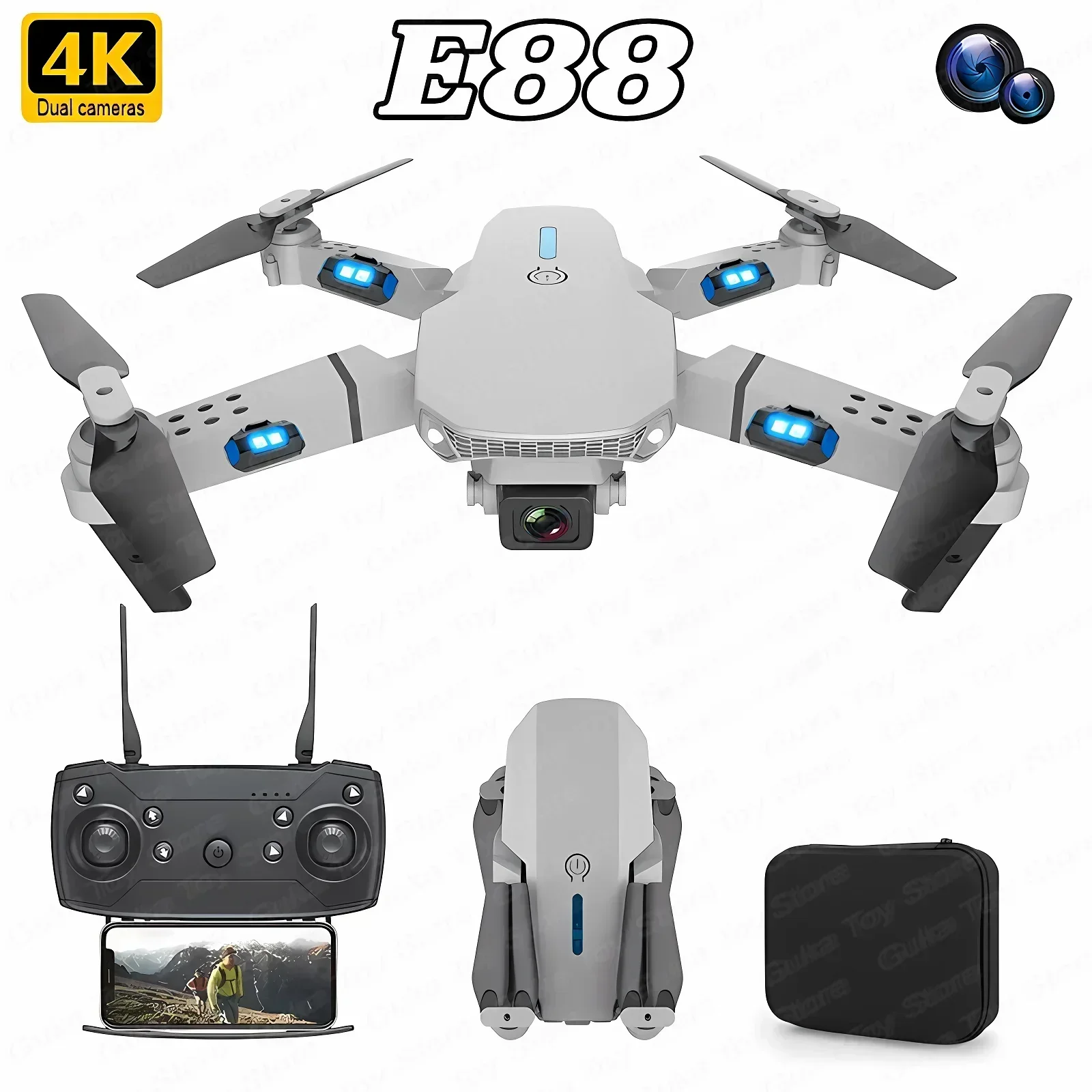 E88 Pro WiFi FPV Drone. Wide-a - огляд і ціна Drone Rc E88 Pro