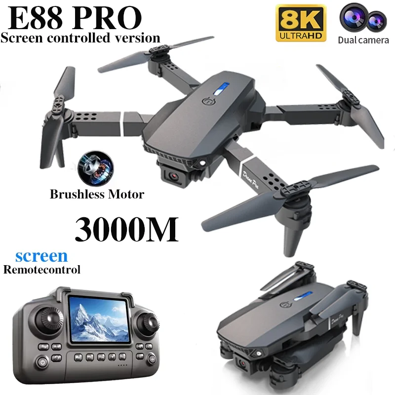 Professional E88 PRO Drone wit - огляд і ціна Drone Rc E88 Pro
