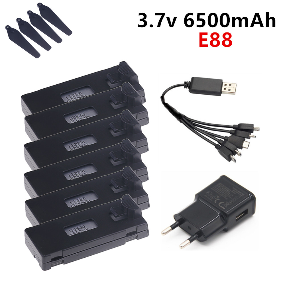 3.7V 6500mAh Lipo Battery For  - огляд і ціна Drone Rc E88 Pro