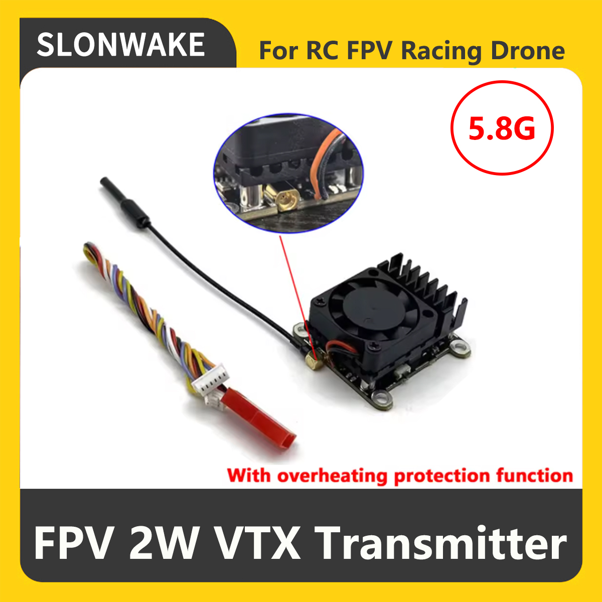 SLONWAKE 5.8G 2000mW FPV VTX T - огляд і ціна Drone With Rc Controller