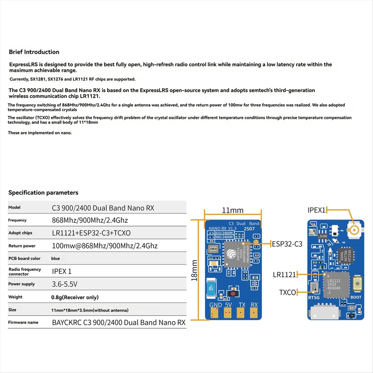 Hot Sale ELRS Dual Band Nano R - огляд і ціна Drone Rc Frequency