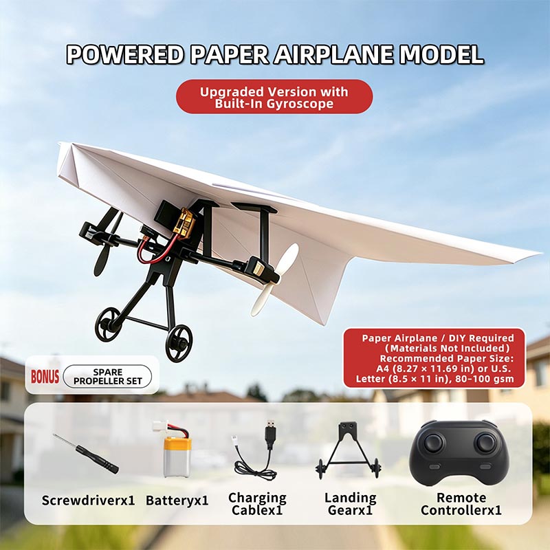 Rc Paper Airplane Kit With Gyr - огляд і ціна Drone Rc Jet