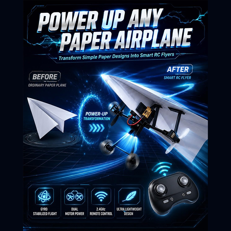Rc Paper Airplane Kit With Gyr - огляд і ціна Drone Rc Jet