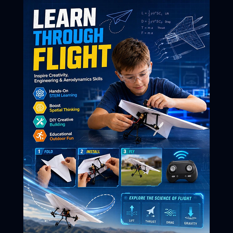 Rc Paper Airplane Kit With Gyr - огляд і ціна Drone Rc Jet