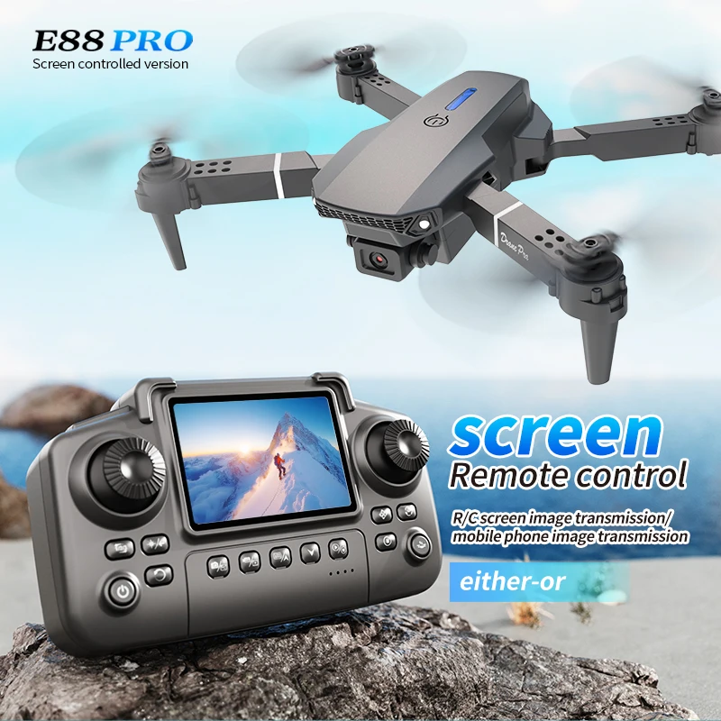 E88 PRO Drone with screen 4K H - огляд і ціна Drone Rc E88 Pro